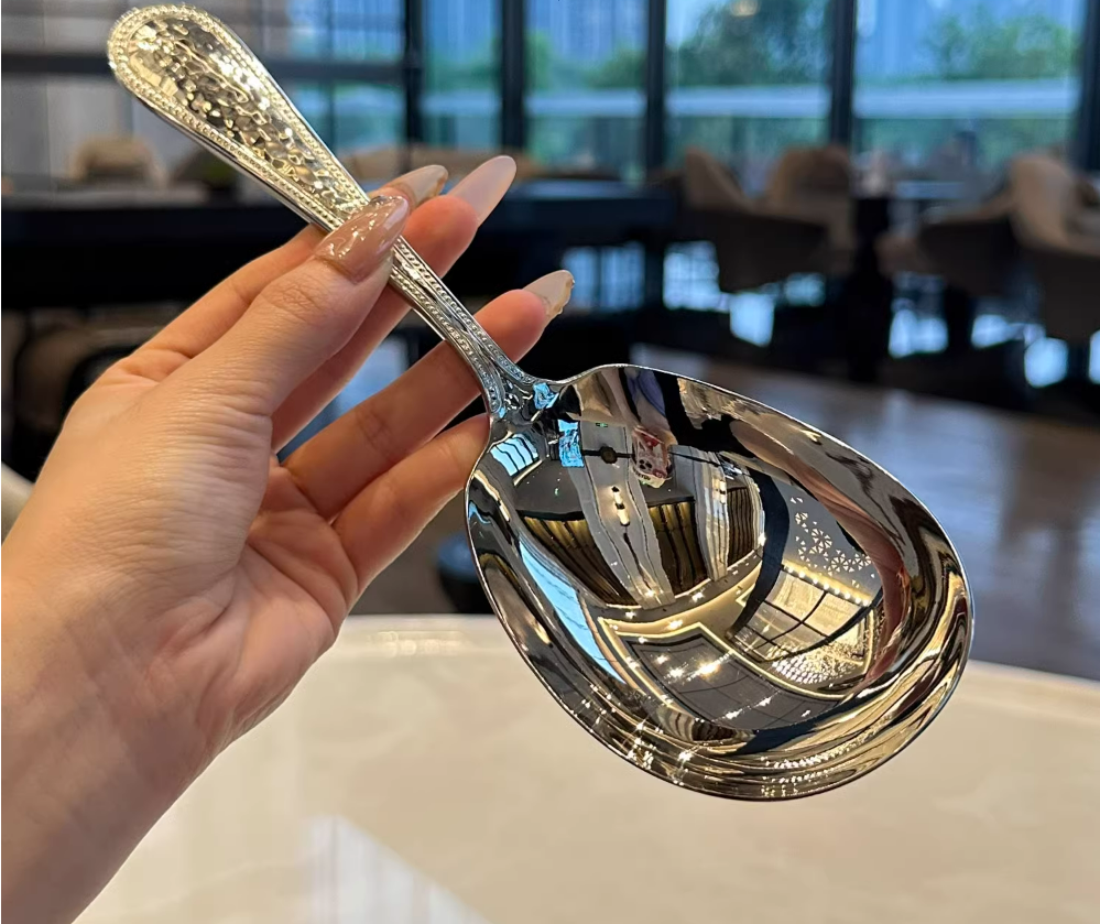 316 stainless steel large soup spoon porridge spoon meal sharing hot pot spoon
