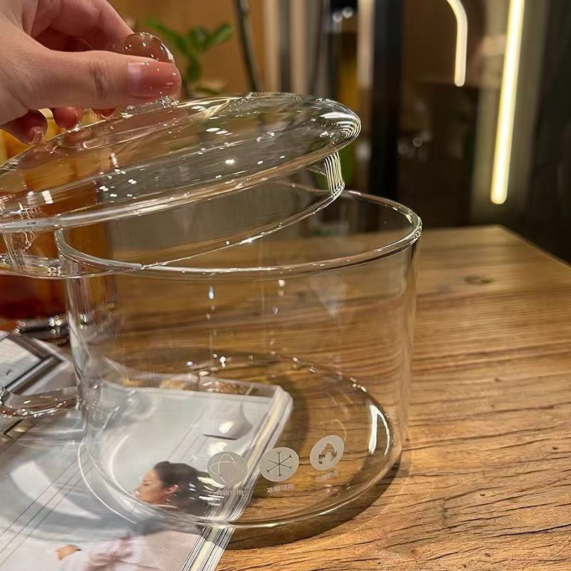 High borosilicate glass pot electric ceramic stove open fire high temperature instant noodle white fungus soup pot