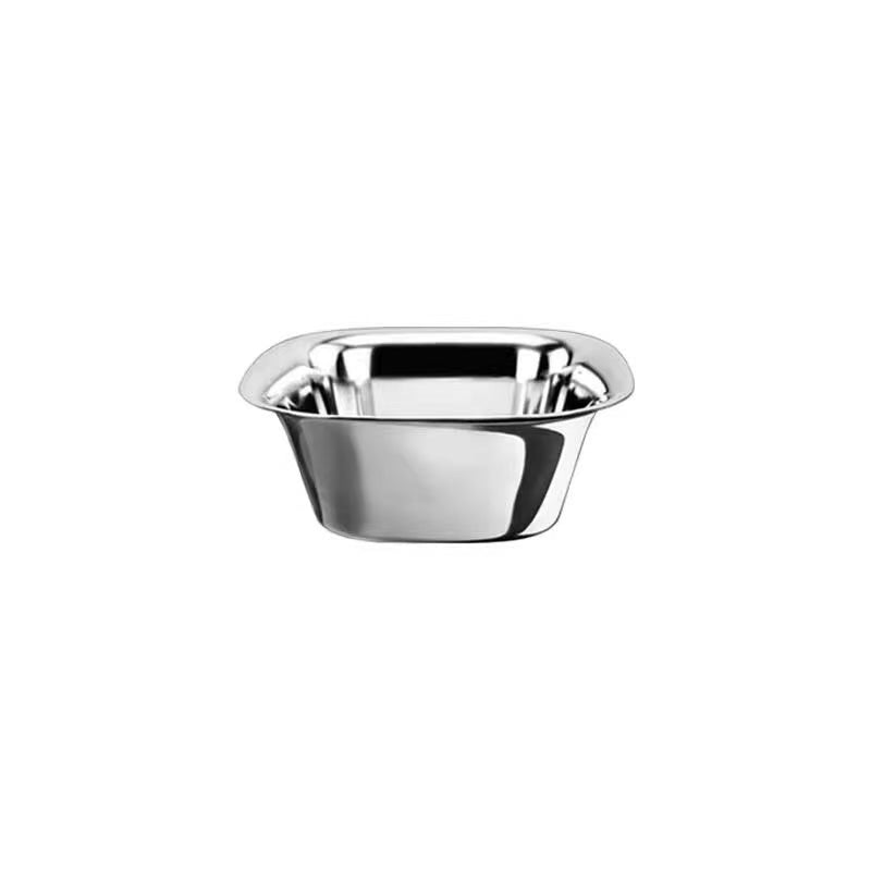 304 stainless steel thickened square small bowl side dish bowl fruit snack bowl high-end small cooking bowl