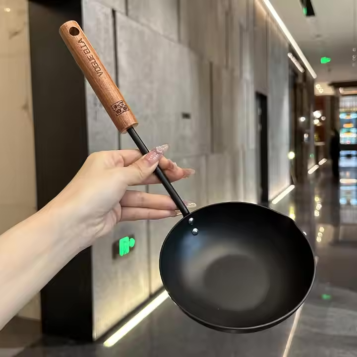 Ultra Iron Frying Pan with Long Handle - Works on Gas and Induction Stoves