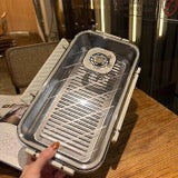 304 stainless steel refrigerator fresh-keeping refrigerated box dumpling box multi-function seal