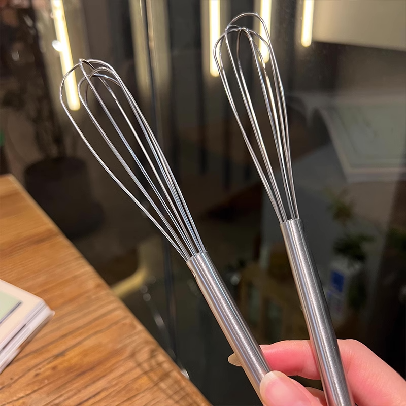 304 Stainless Steel Small Manual Whisk, Handheld Mixing Rod, Lightweight Egg Beater