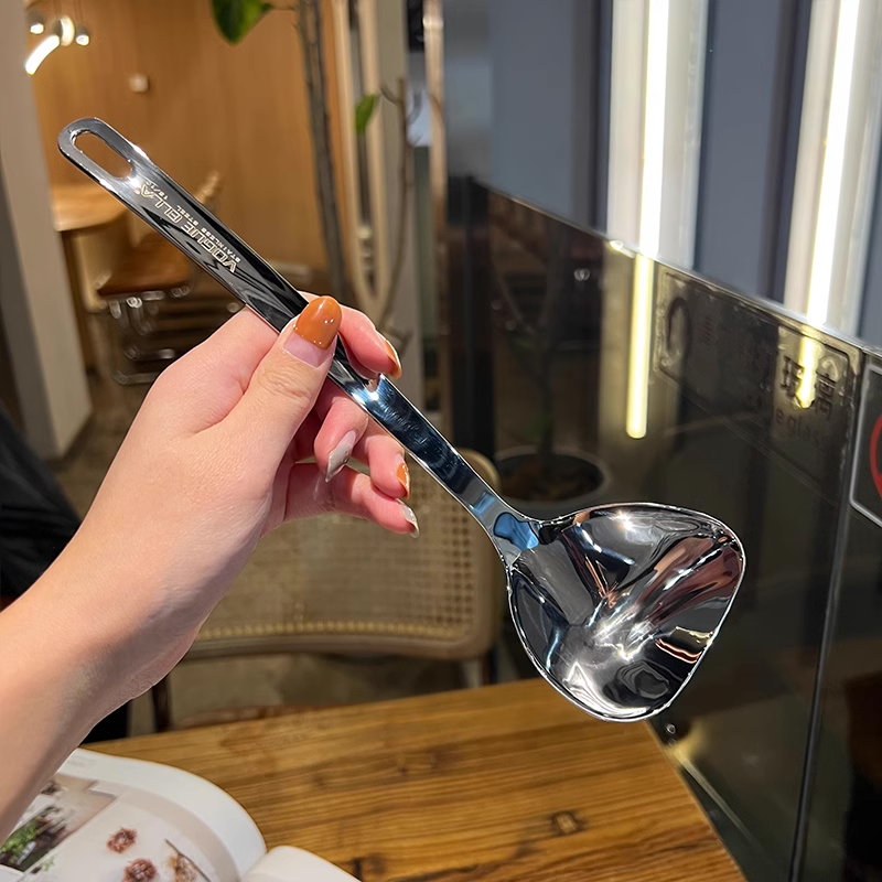 18/10 Stainless Steel Standing Soup Ladle and Strainer Hot Pot Serving Spoon