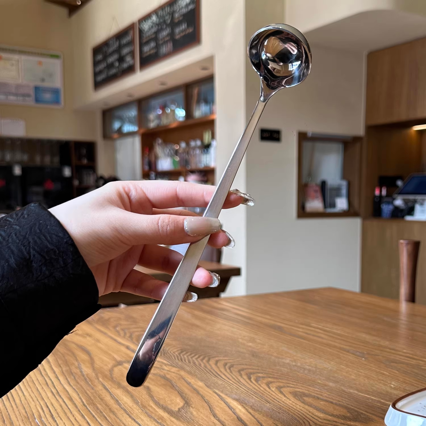Extended and Thickened 304 Stainless Steel Long-Handle Measuring Spoon