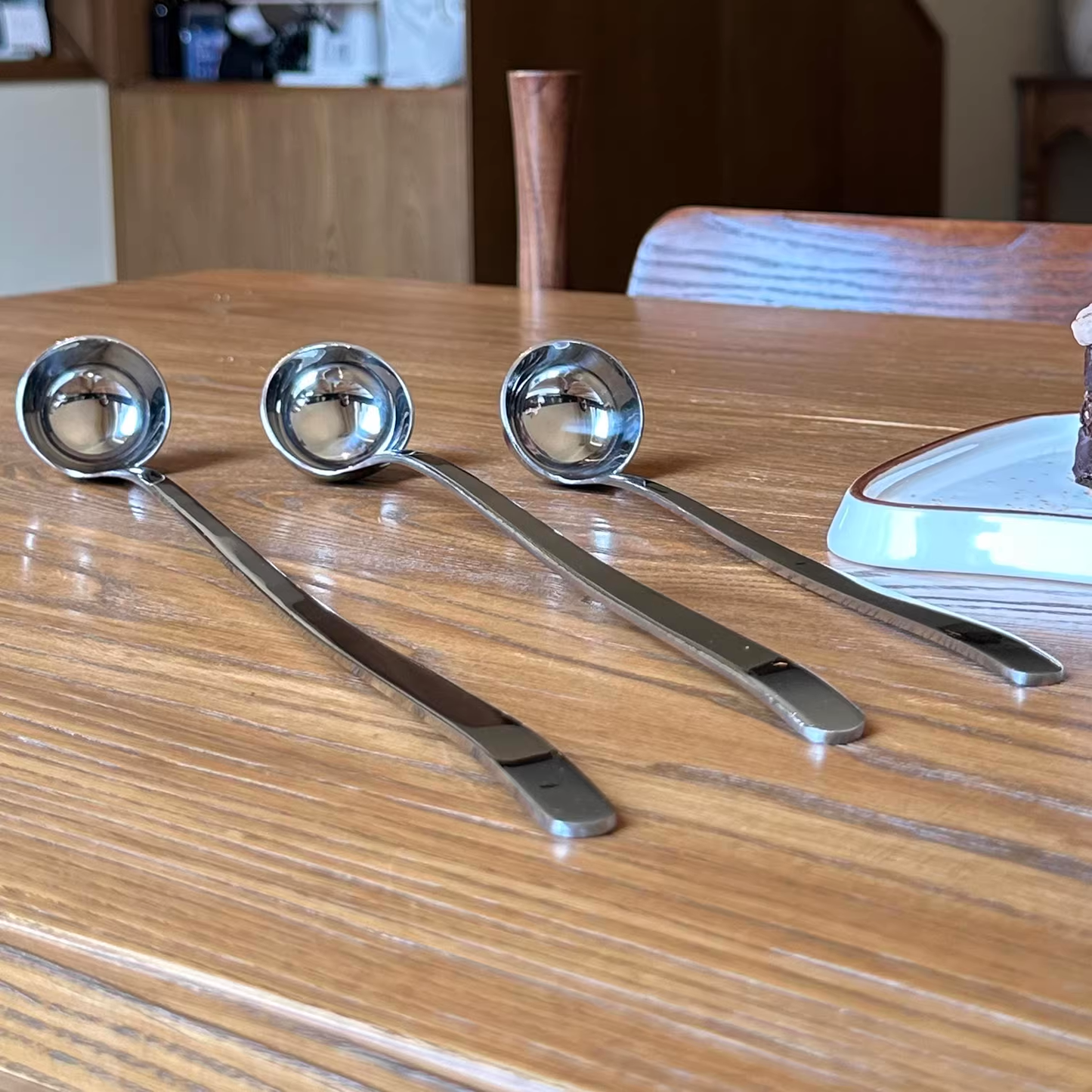 Extended and Thickened 304 Stainless Steel Long-Handle Measuring Spoon