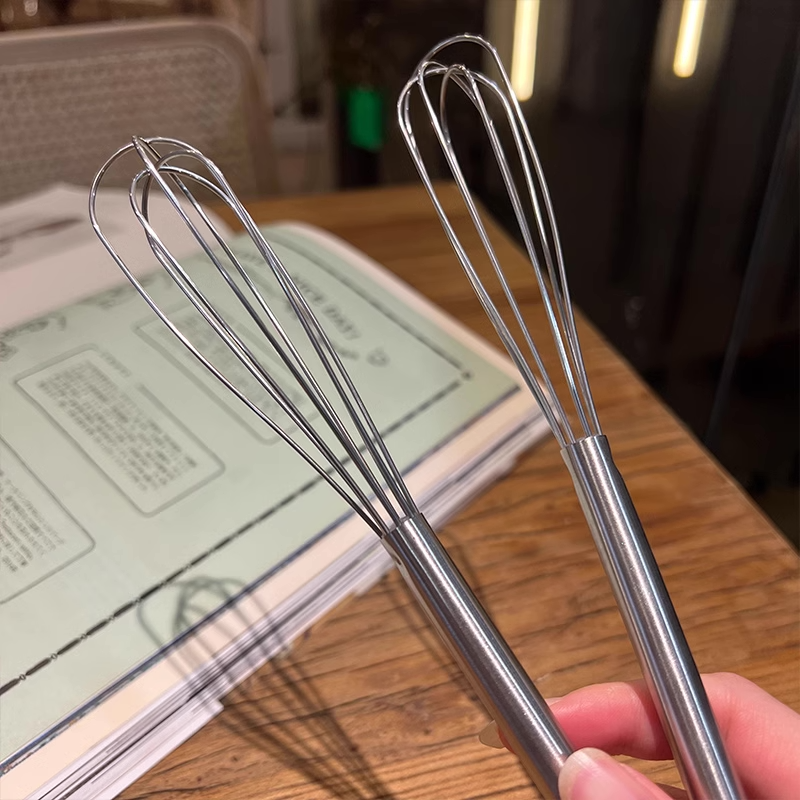 304 Stainless Steel Small Manual Whisk, Handheld Mixing Rod, Lightweight Egg Beater