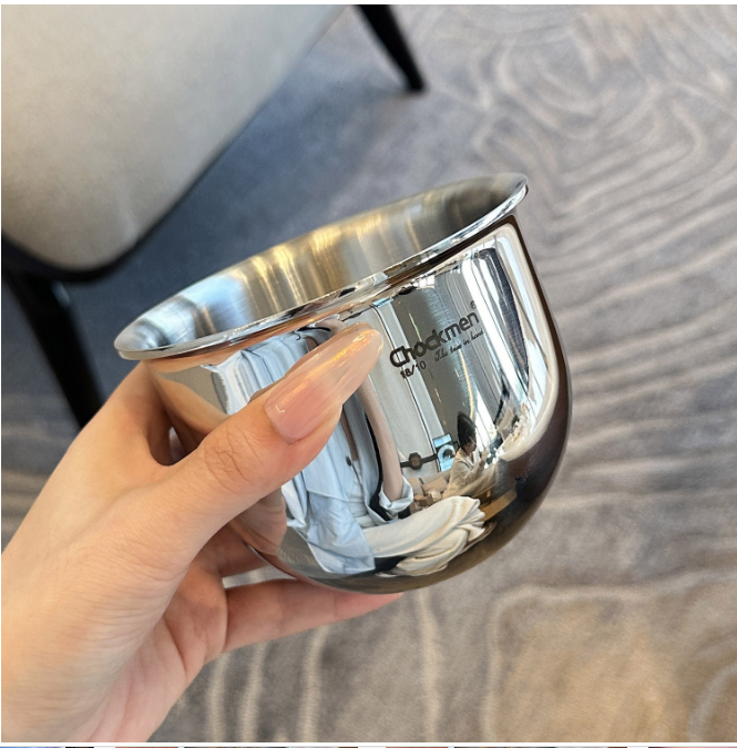 Thickened 18-10 stainless steel garlic pounder solid Chinese medicine grinding jar pounding jar