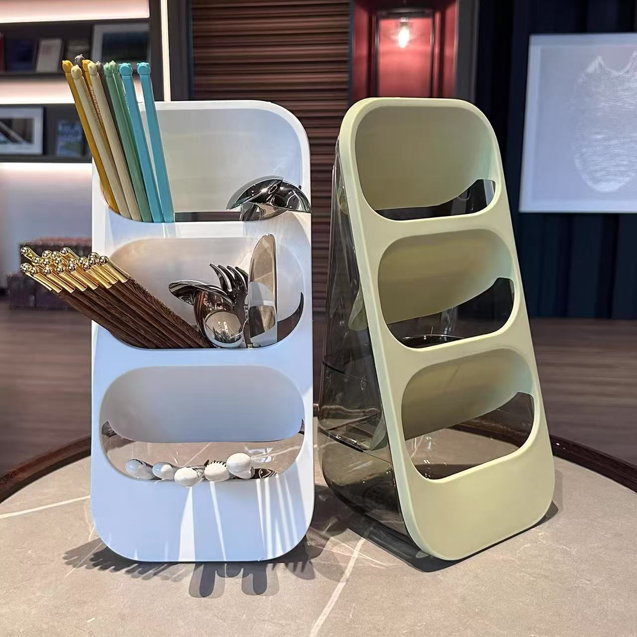 Chopsticks Storage Box Countertop Multifunctional Kitchen Cutlery Spoon Storage Rack Drain