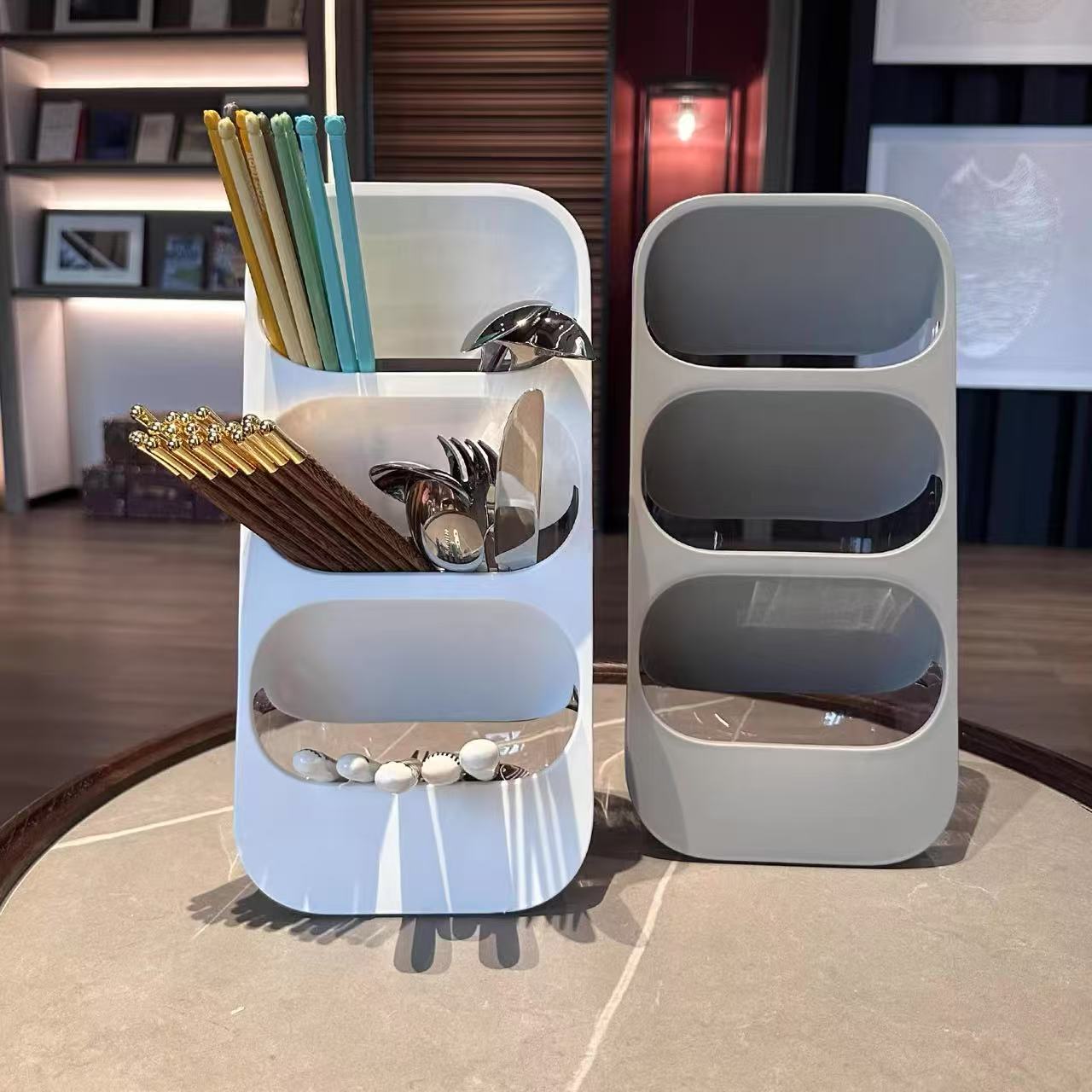 Chopsticks Storage Box Countertop Multifunctional Kitchen Cutlery Spoon Storage Rack Drain