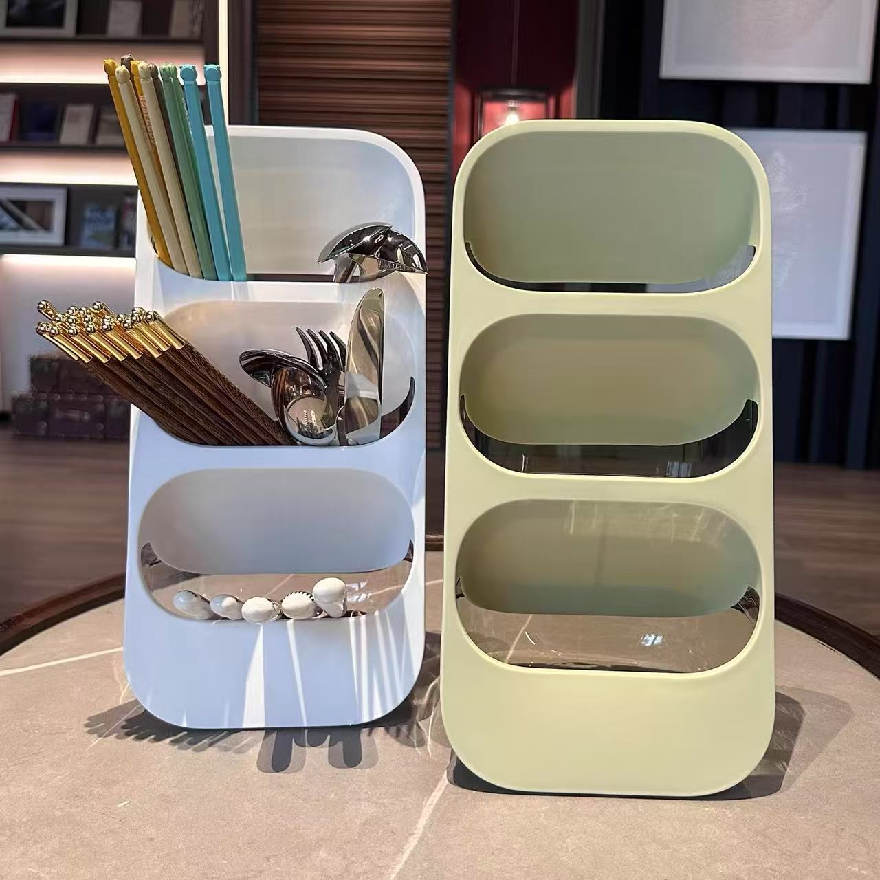 Chopsticks Storage Box Countertop Multifunctional Kitchen Cutlery Spoon Storage Rack Drain