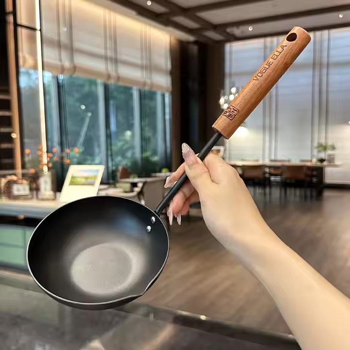 Ultra Iron Frying Pan with Long Handle - Works on Gas and Induction Stoves