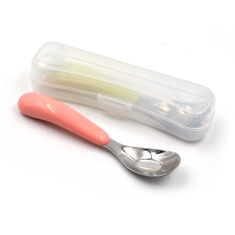 316L Stainless Steel Baby Feeding Spoon/Weaning Spoon with Storage Case