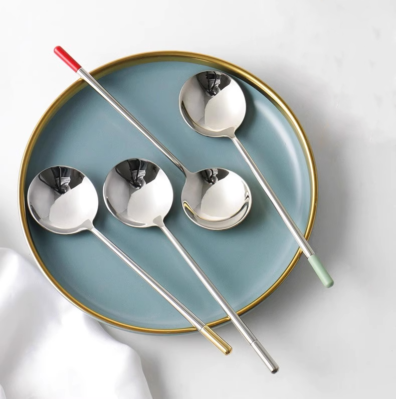304 Stainless Steel Small Round Spoon Stirring Spoon Dessert Teaspoon
