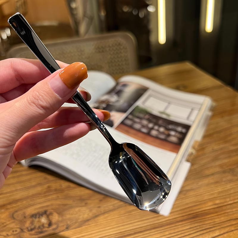 18/10 Stainless Steel Coffee Stirring Spoon with Shovel-Shaped Dessert Head