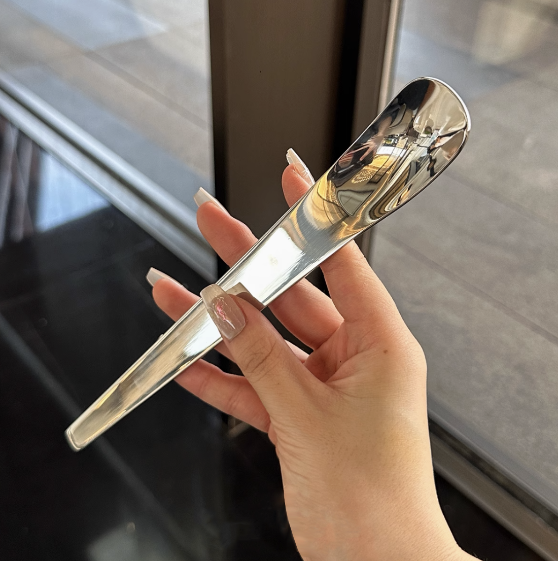 316 Stainless Steel Dessert Spoon, Cake Spoon, Flat-head Yogurt Spoon, Square-head Mixing Spoon