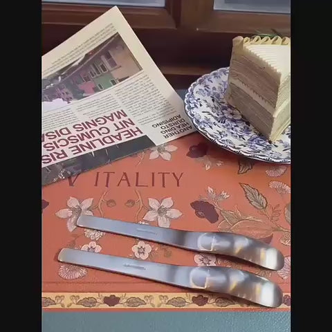 316 Stainless Steel Dessert Spoon, Cake Spoon, Flat-head Yogurt Spoon, Square-head Mixing Spoon