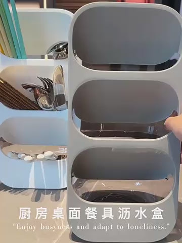 Chopsticks Storage Box Countertop Multifunctional Kitchen Cutlery Spoon Storage Rack Drain