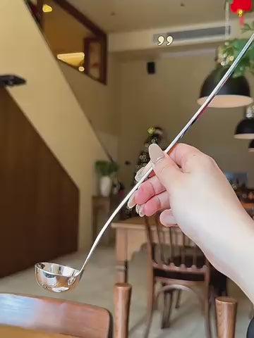 Extended and Thickened 304 Stainless Steel Long-Handle Measuring Spoon
