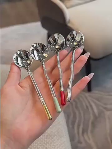 304 Stainless Steel Small Round Spoon Stirring Spoon Dessert Teaspoon